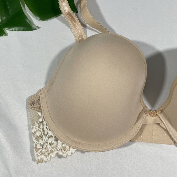 NWT Wacoal [ 34D US ] Embrace Lace Push-Up Bra in Natural‎ Nude - Picture 5 of 11